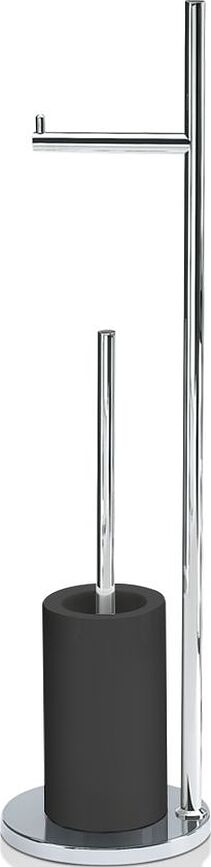 Porzellan Ensemble Porte-papier toilette et Brosse WC sur pied, avec socle rond