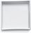 Porzellan Plateau de Salle de Bain carré, 11 cm, blanc