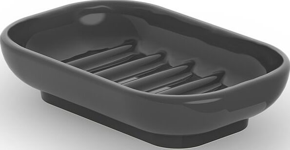 Porzellan Seifenschale oval schwarz