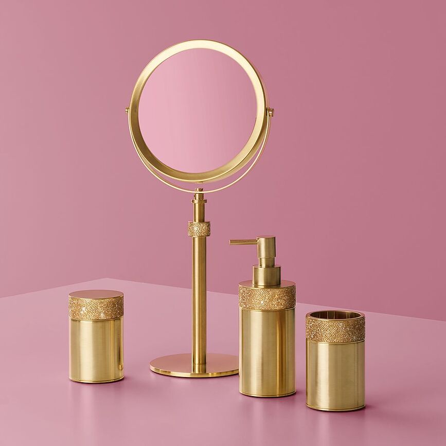 Rocks Δοσομετρητής Σαπουνιού, σκούρο μέταλλο, ματ χρυσό