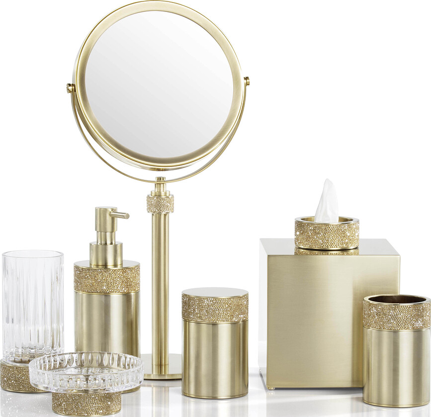 Rocks Σαπουνοθήκη ανάγλυφη, σκούρο μέταλλο, ματ χρυσό