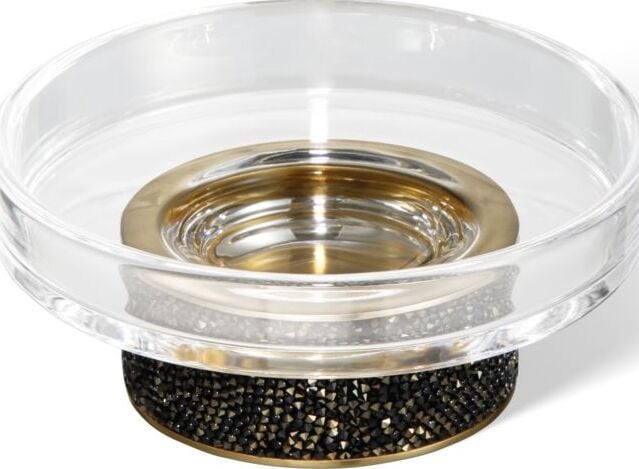 Rocks Seifenschale dunkles Metall matte - gold