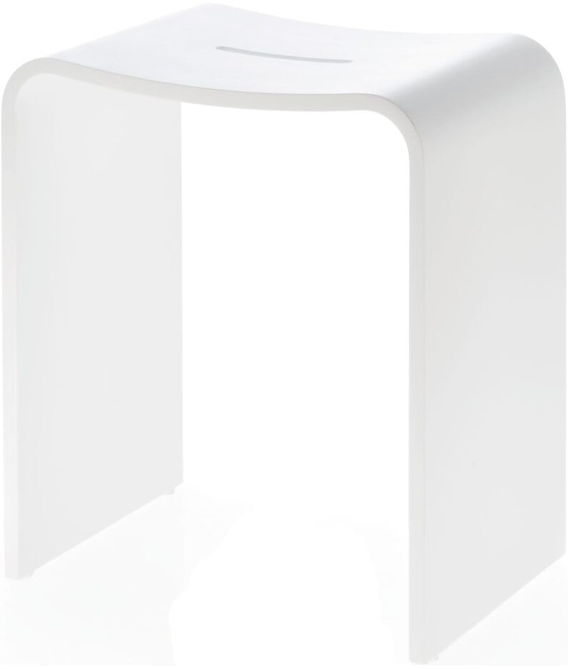 Stone Bad-Hocker 46 cm Weiß matt