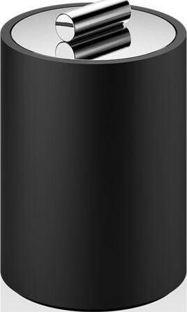 Stone Badezimmerbehälter S chrom-schwarz mit Deckel