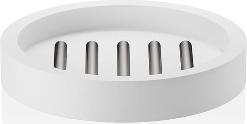 Stone Porte-savon, blanc, en acier mat