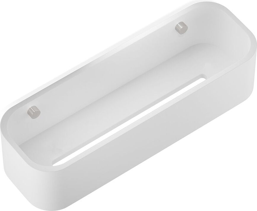 Stone Shower shelf 30 cm matt white steel