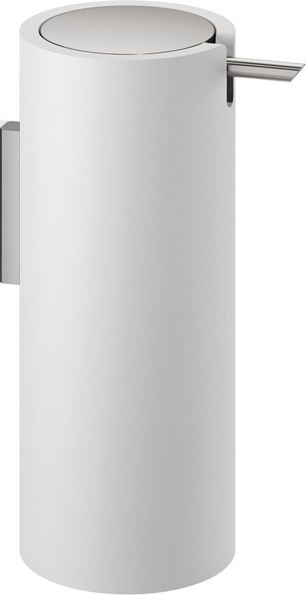 Stone Soap dispenser matte white-steel wall mounted