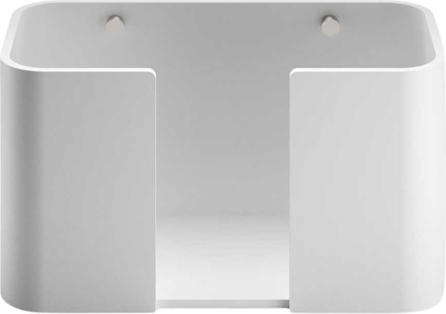 Stone Tissues container matte white-steel wall mounted