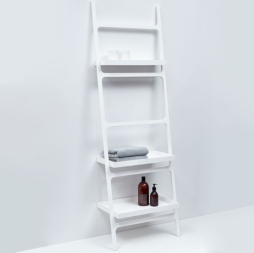 Stone Vješalica za Ručnike ljestvičasta s policama mat crna