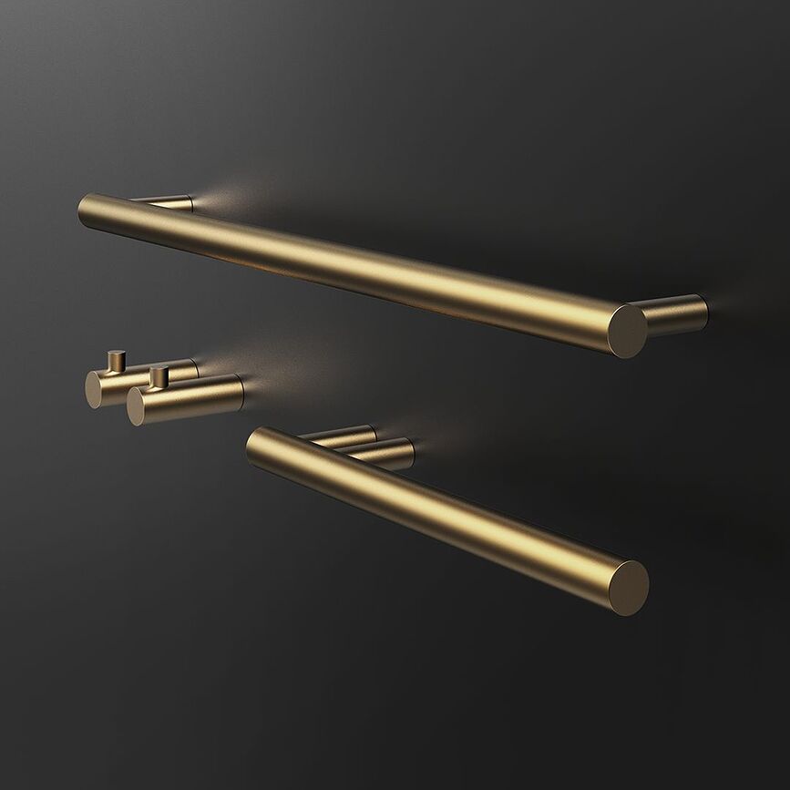 Toallero Bar, 40 cm, dorado mate