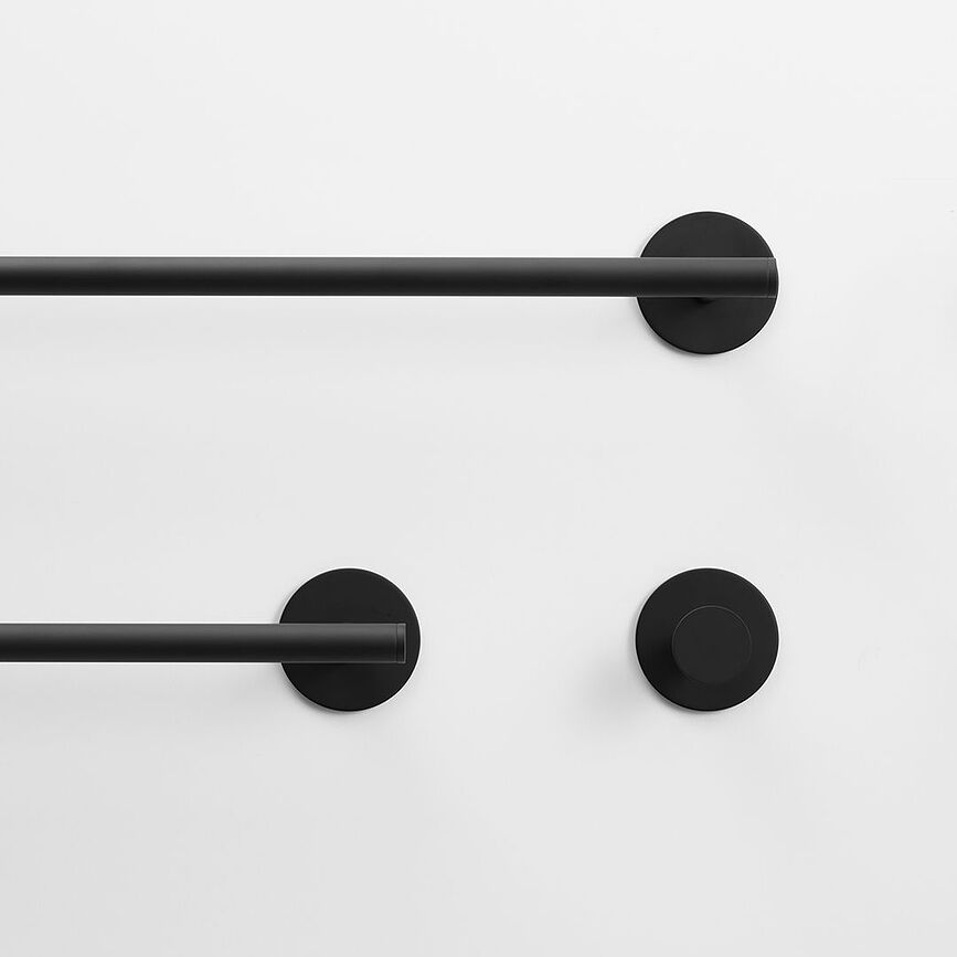 Toallero Basic, 85 cm, negro mate