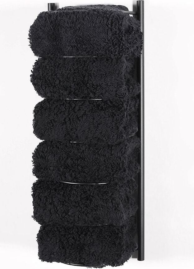 Toallero de pie Basic, negro mate