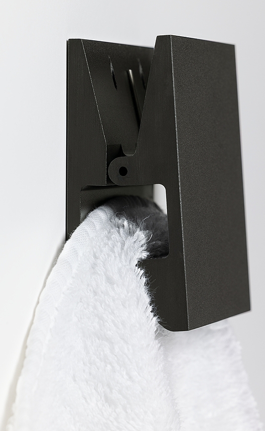 Toallero cuadrado Pinch, 5 cm, dorado mate