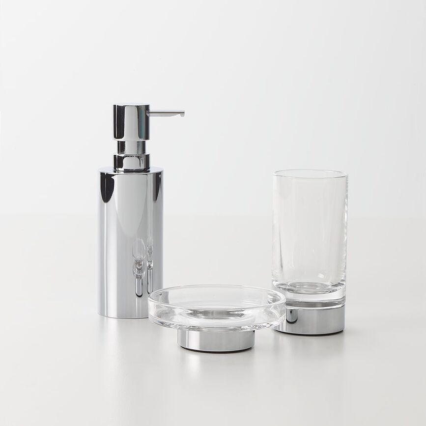 Vaso Portacepillos de metal Century, acabado mate, oscuro