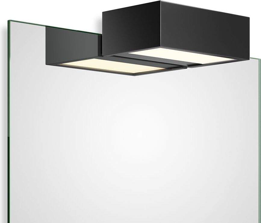 Veidrodžio šviestuvas Box Clip On LED 2700K matinės juodos spalvos 15 cm