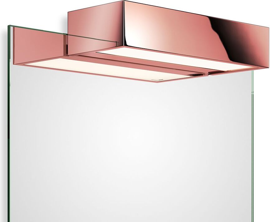 Veidrodžio šviestuvas Box Clip On LED 2700K rožinio aukso spalvos 25 cm