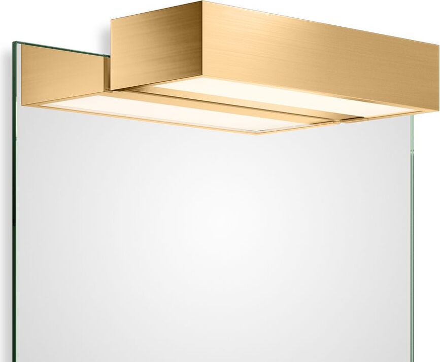 Veidrodžio šviestuvas Box Clip On LED matinės auksinės spalvos 25 cm