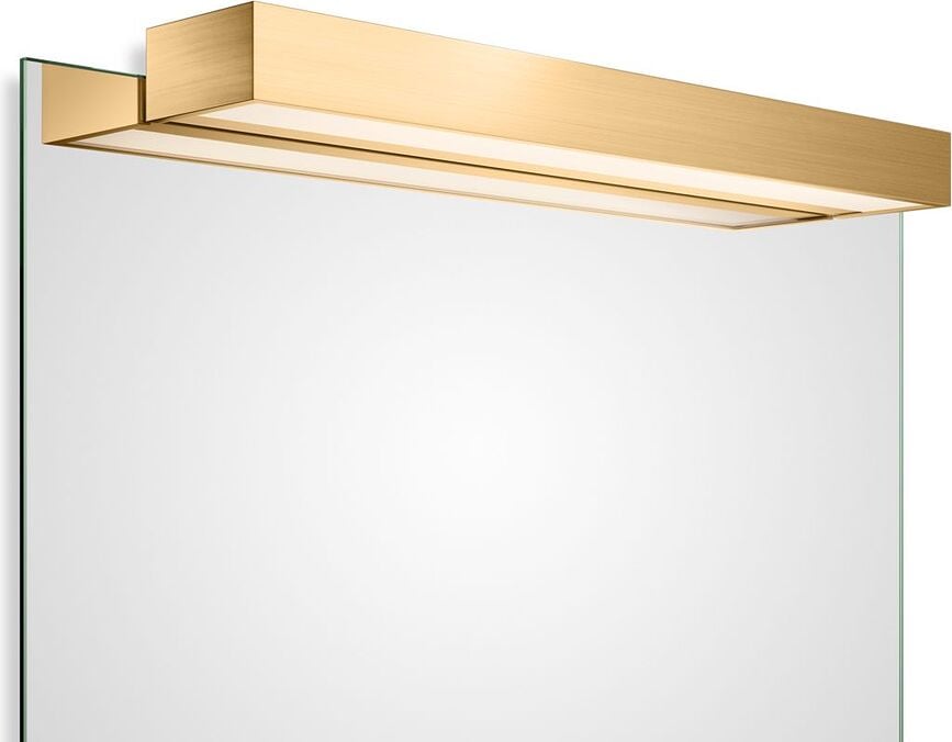 Veidrodžio šviestuvas Box Clip On LED matinės auksinės spalvos 60 cm