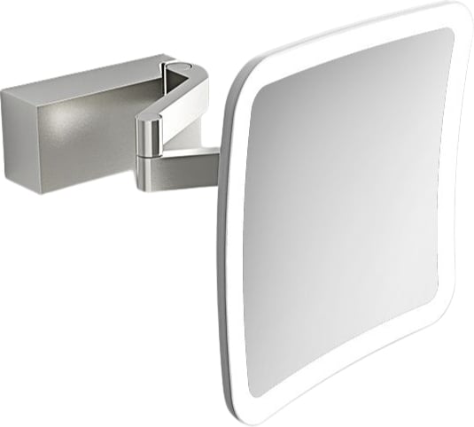 Vision Kosmetikspiegel mit 5x Vergrößerung quadratisch Stahl matt für Wandmontage