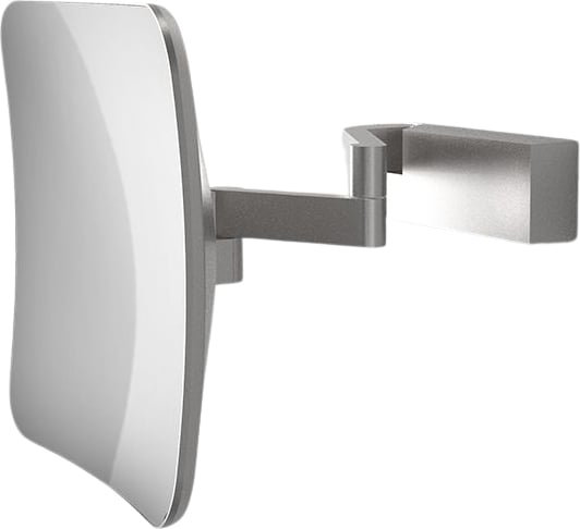Vision S Unlit Kosmetikspiegel mit 5x Vergrößerung für Wandmontage Edelstahl matt