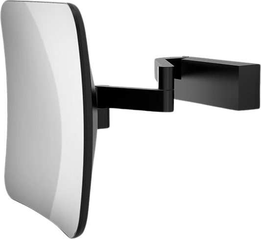 Vision S Unlit Kosmetikspiegel mit 5x Vergrößerung schwarz matt für Wandmontage