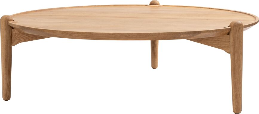 Aria Couchtisch niedrig 90 cm, helle Eiche