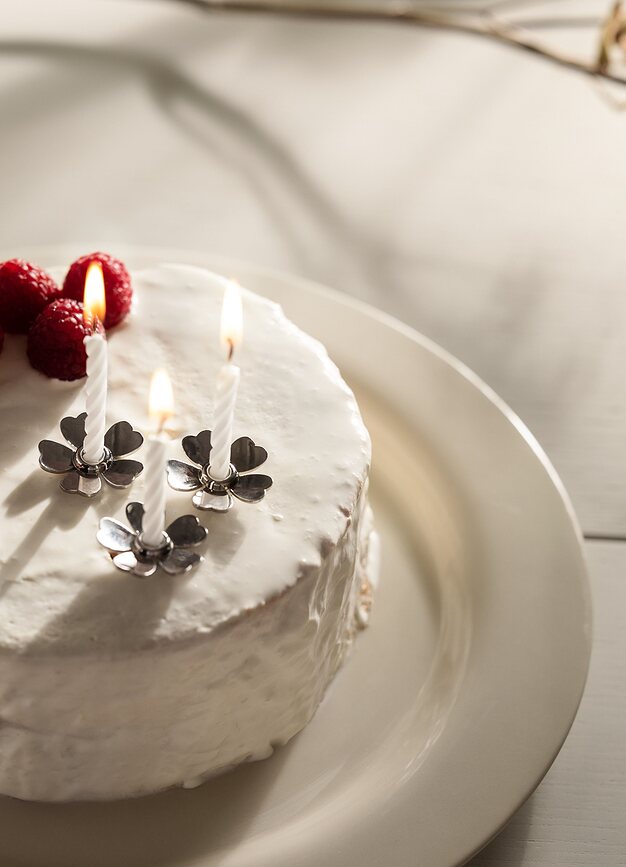 Soportes para Velas de Tarta Me to You, plateados, 3 unidades