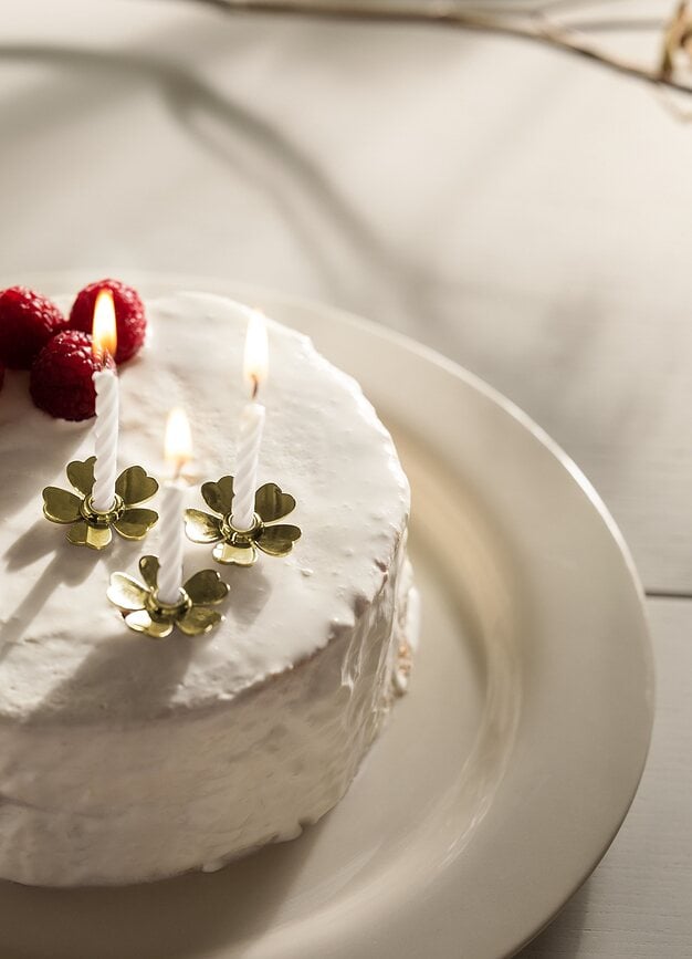 Soportes para Velas de Tarta Me to You, plateados, 3 unidades