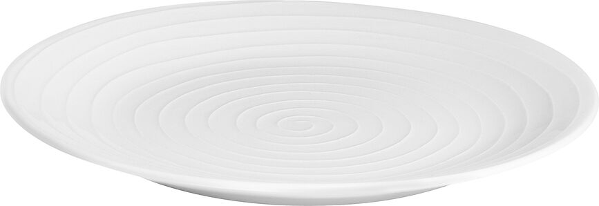 Blond Assiette Plate à rayures, 28 cm
