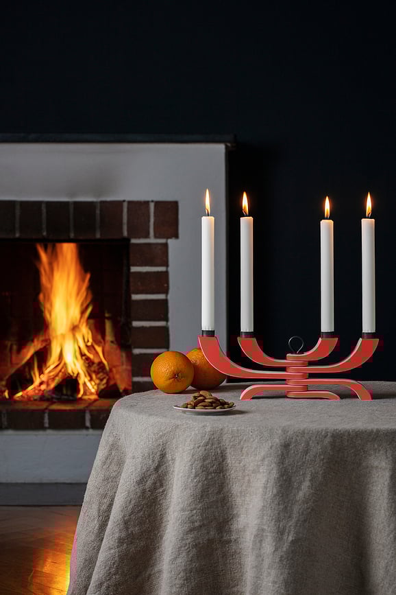 Candelabro de múltiples brazos Nordic, verde