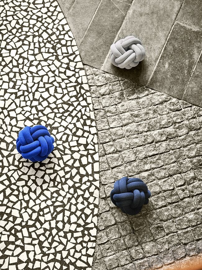 Cojín decorativo Knot, gris claro