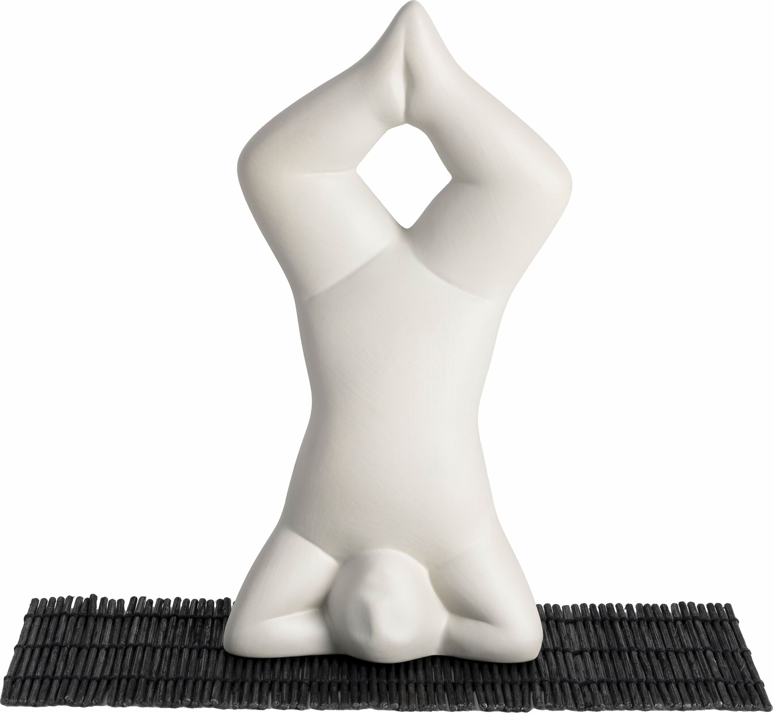 Dekofigur Yoga No.3, hellgrau
