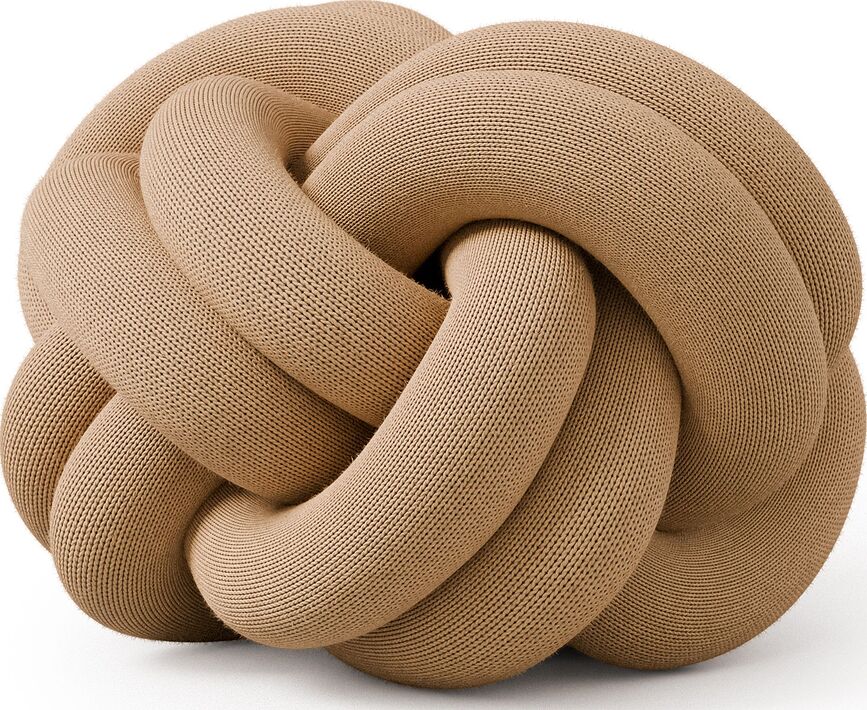 Декоративна възглавница Knot, карамелена