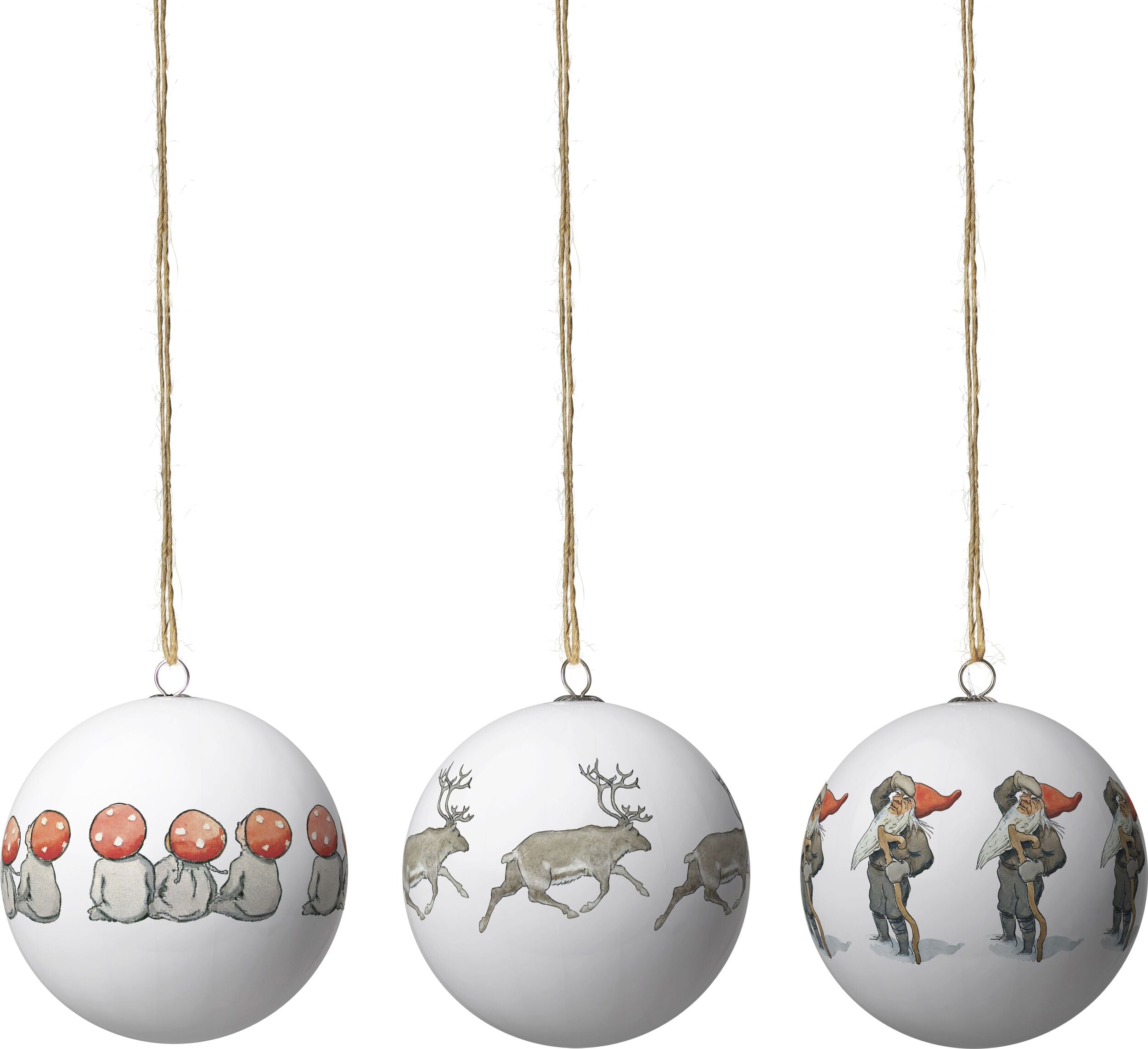 Elsa Beskow Children of the Forest Weihnachtskugeln, 3 St.