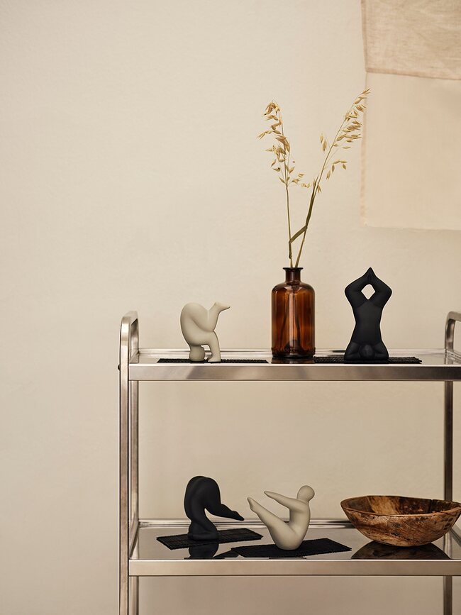 Figura decorativa Yoga No.1, gris claro