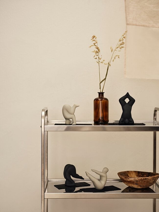 Figura decorativa Yoga No.4, gris claro