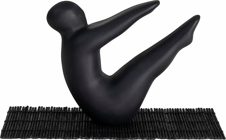 Figurica dekorativna Yoga No.2, črna