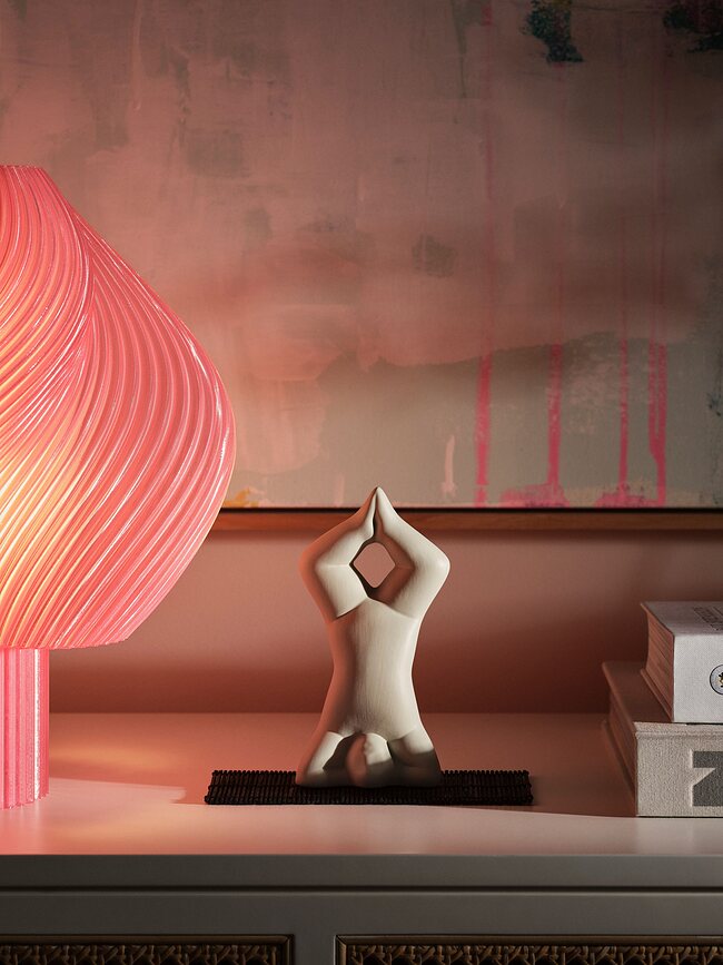 Figurica dekorativna Yoga No.3, svetlo siva