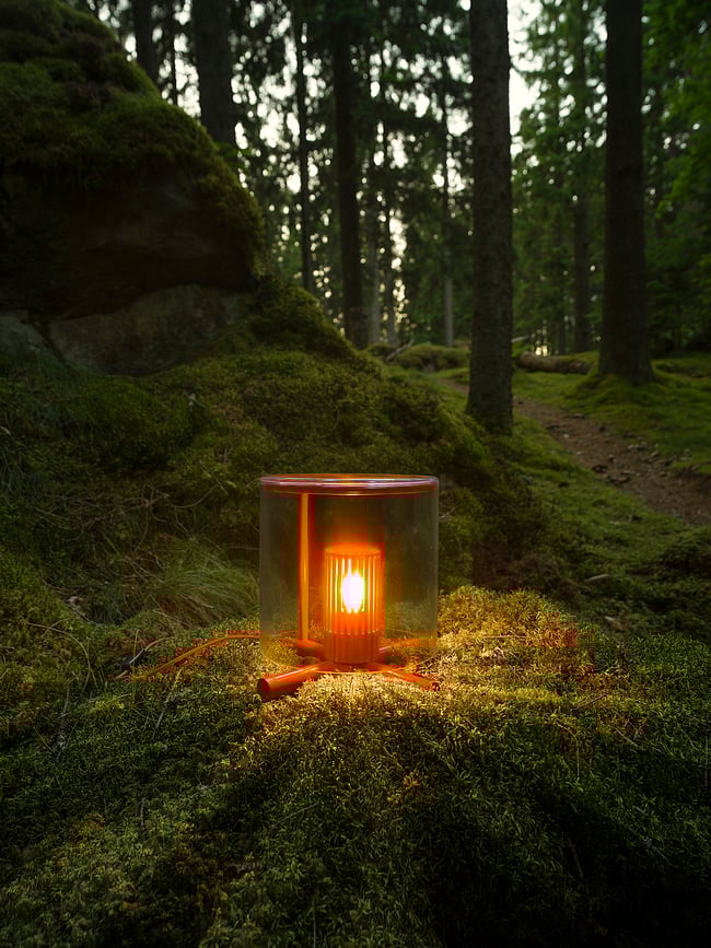 Fireplace Lampa stolna crvena