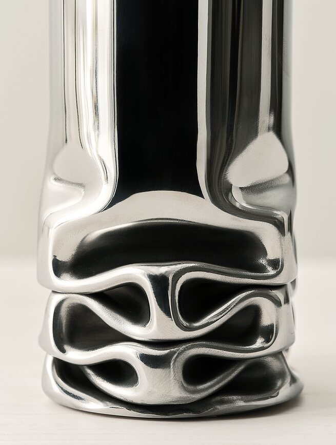 Hydraulic Vase 25 cm, acier inoxydable