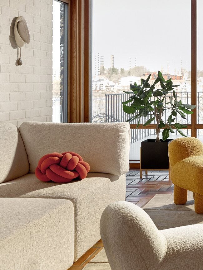 Knot Διακοσμητικό Μαξιλάρι, ανοιχτό γκρι