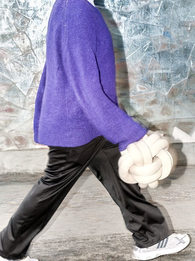 Knot Διακοσμητικό Μαξιλάρι, ανοιχτό γκρι