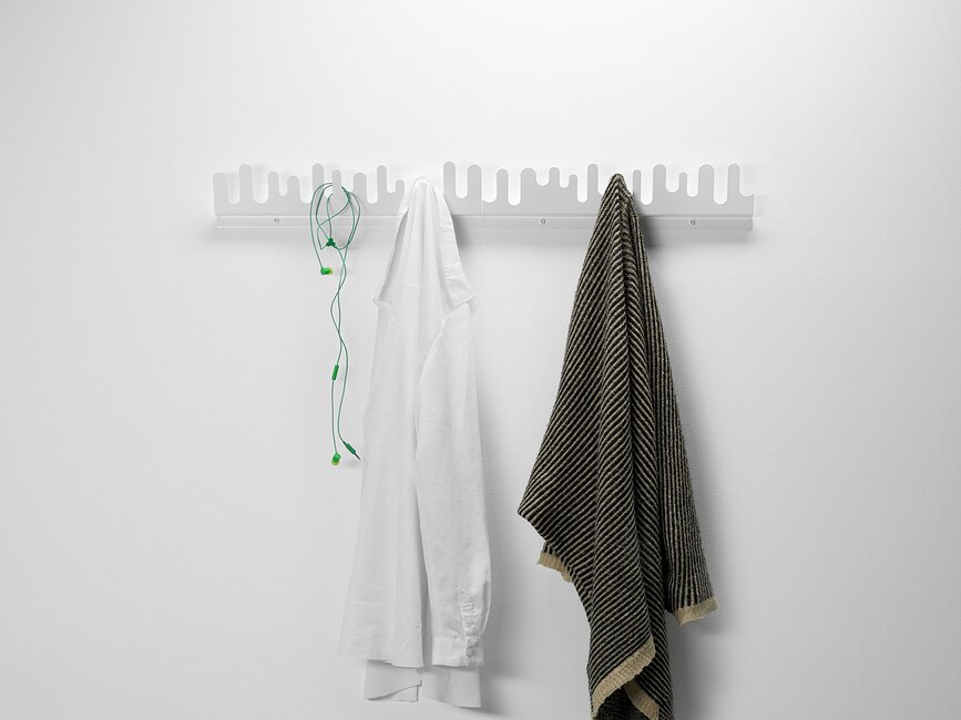 Perchero de pared Wave, negro