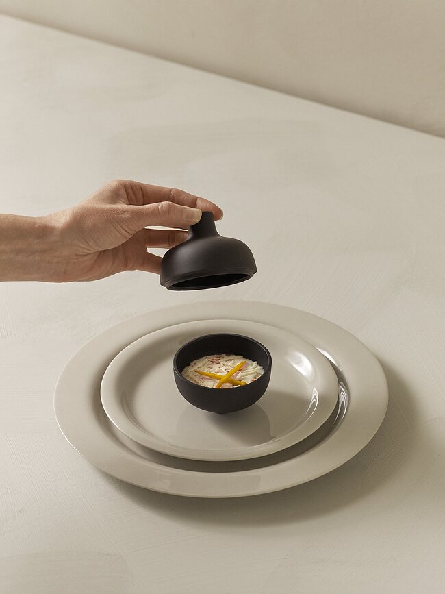 Sand Bol avec couvercle, S, rouille