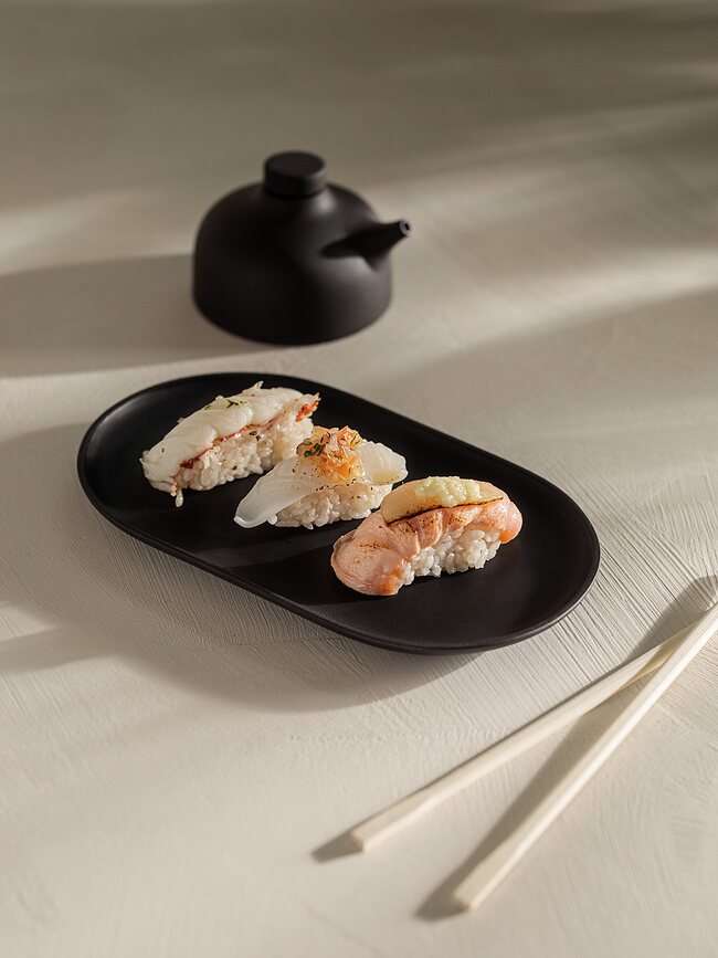 Sand Plat De Service ovale, rouille