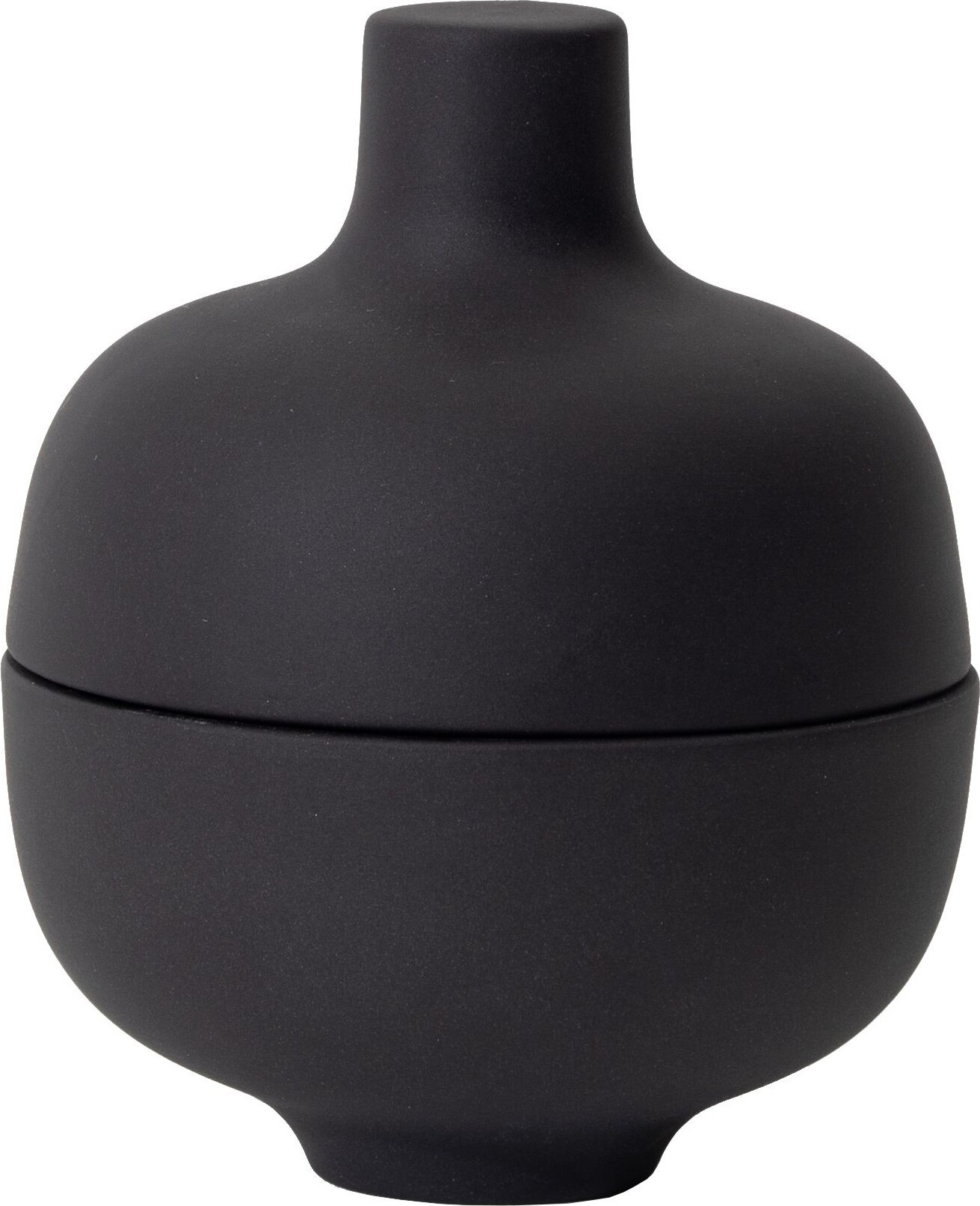 Sand Schale mit Deckel S, schwarz