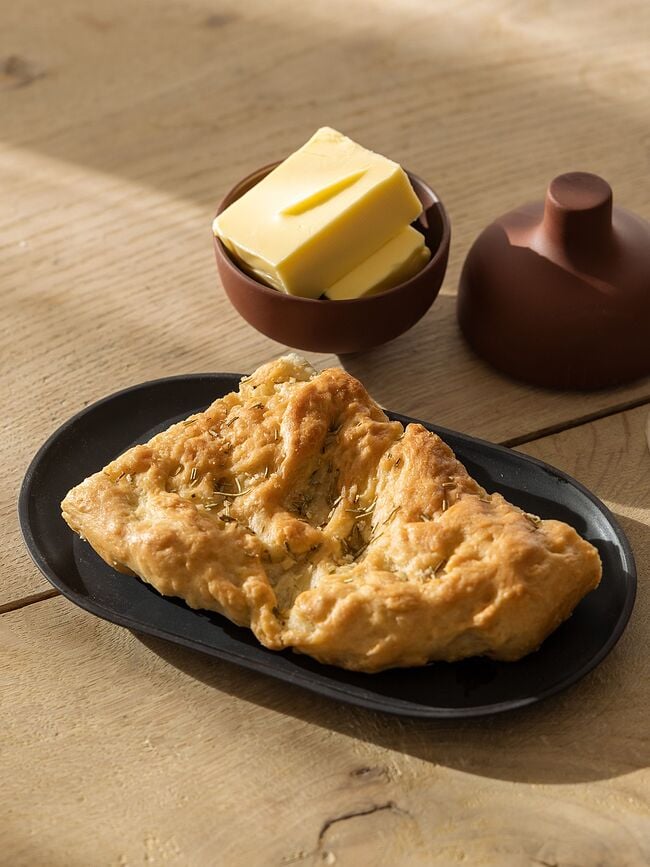 Sand Krožnik za prigrizke, ovalen, rjav