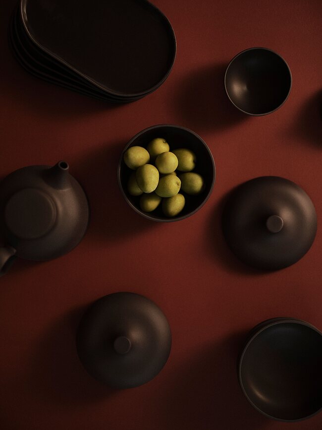 Sand Tanjur za grickalice ovalni hrđavi