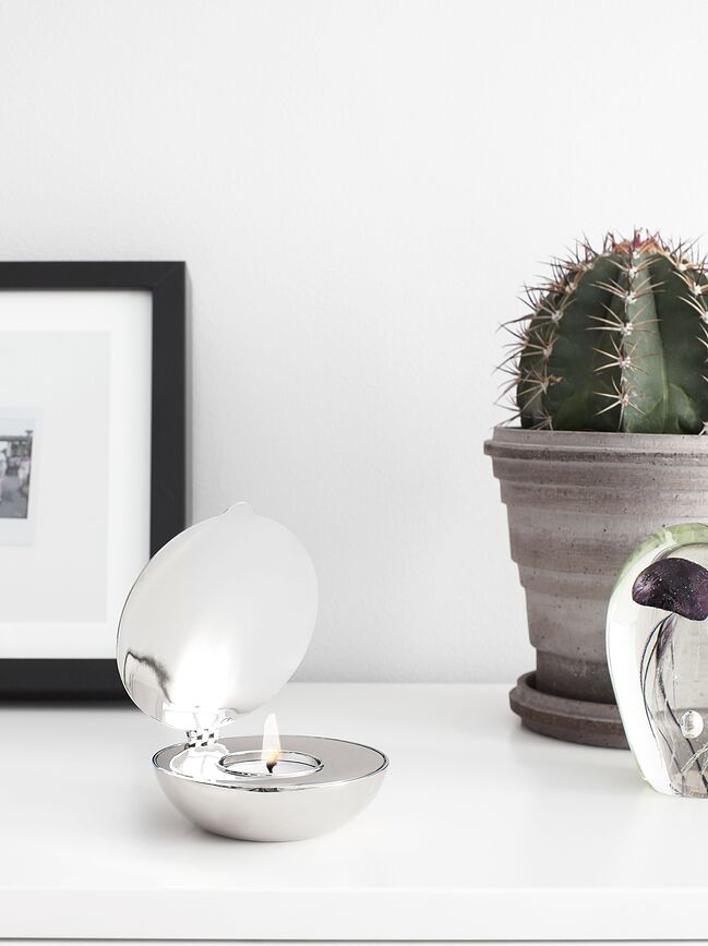 Shell Svečnik za čajne svečke, medenina