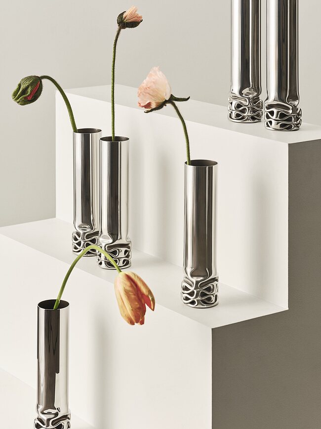 Vase Hydraulic 25 cm, en acier inoxydable